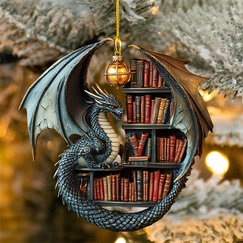 🐉Dragon Book Christmas Ornament