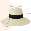 Beach Hat for Women, Wide Brim Sun Straw Hat for Women, Sun Hat Womens UPF 50+ UV Protection, Floppy Foldable Summer Hat