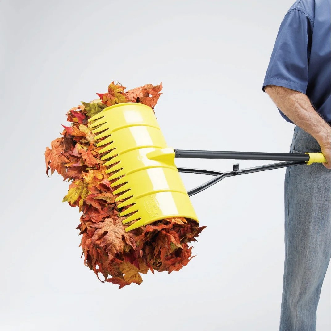 🍂3-in-1 Ergonomic Pickup Rake - Easy Leaf & Grass Grabber Without Bending Over