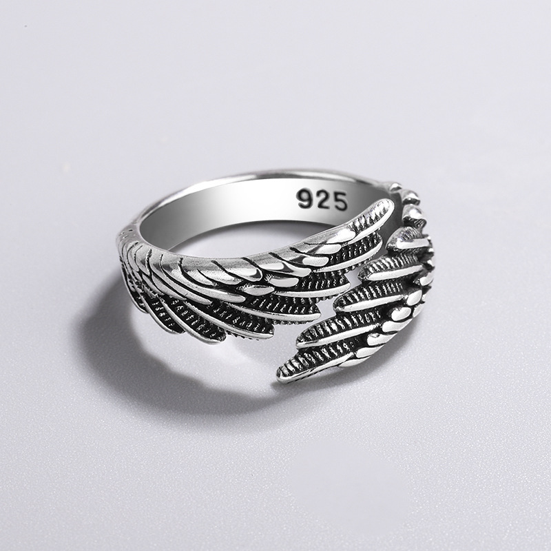 925 Sterling Silver Angel Feather Rings
