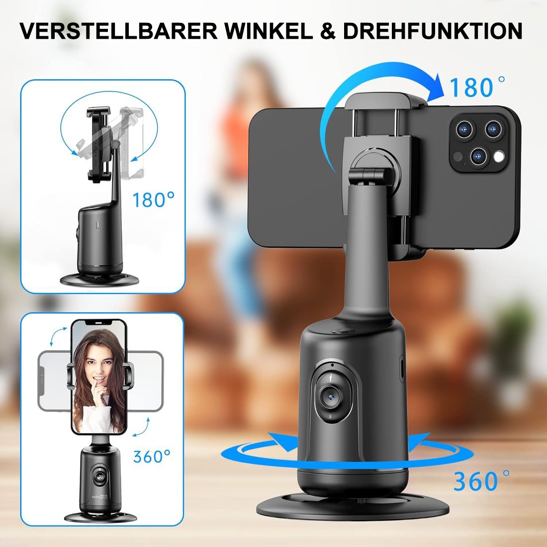 🔥Letzter Tagesangebot: 49 % Rabatt🔥 Intelligentes Telefonstativ mit KI-Gesichtserkennung🤳