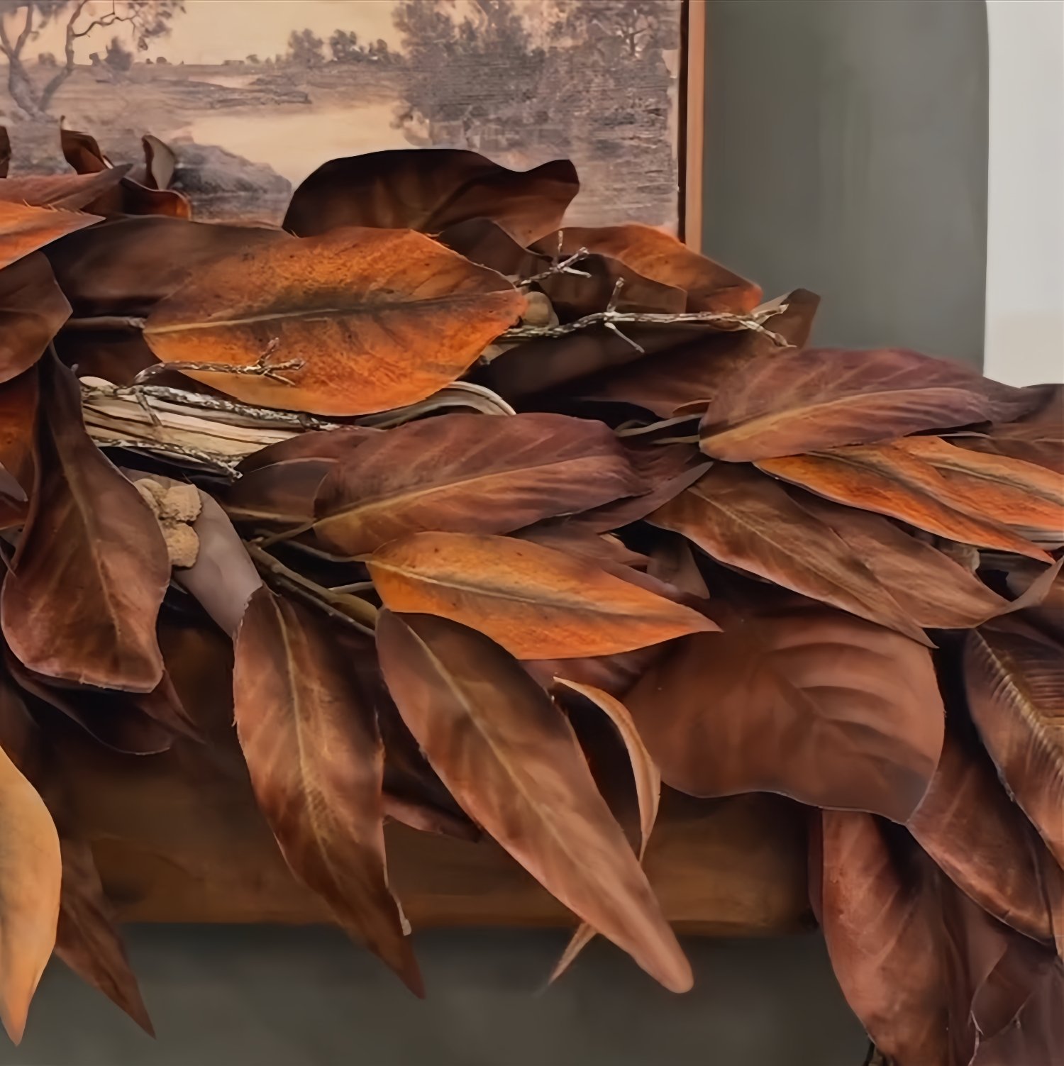 🎁TikTok Last Day Sale - 70% OFF🔥Brown Magnolia Leaf Garland--Buy 2 Free Shipping