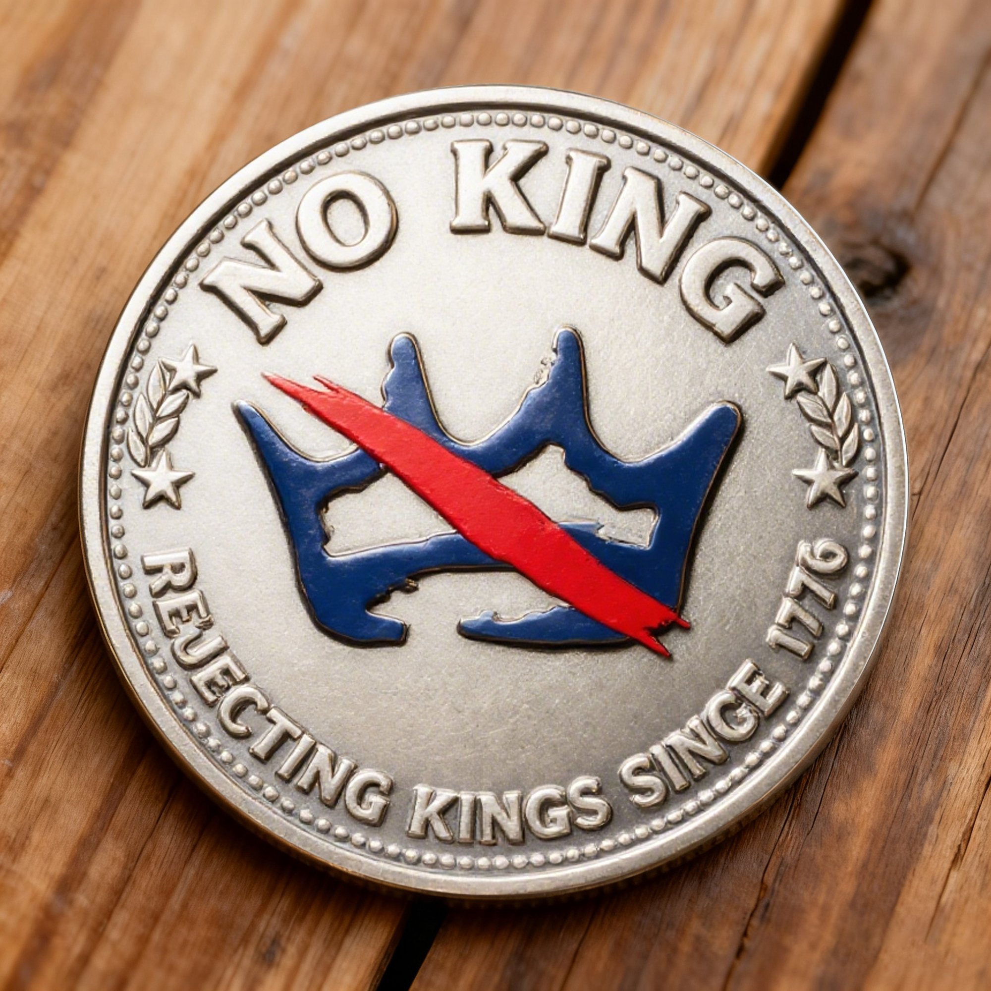 🇺🇸 No Kings. No Tyrants. No Thrones Coin — The Spirit of 1776, Forged in Metal