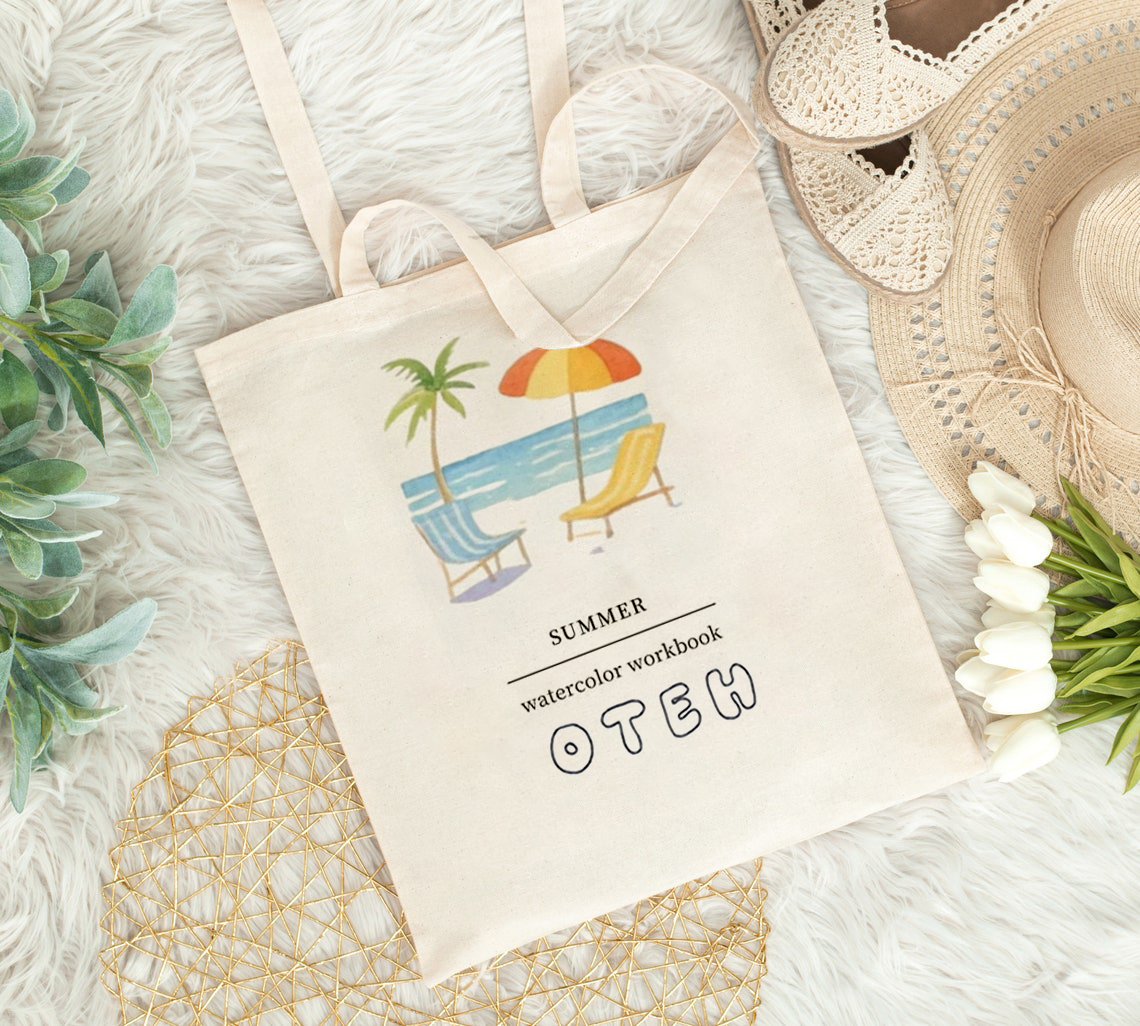 𝙊𝙏𝙀𝙃® Watercolor Canvas bag-Summer