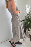 Women's Cotton and Linen Suspender Cardigan Casual Suit