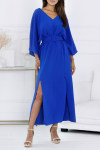 Women's V-neck Belt Waist Dress