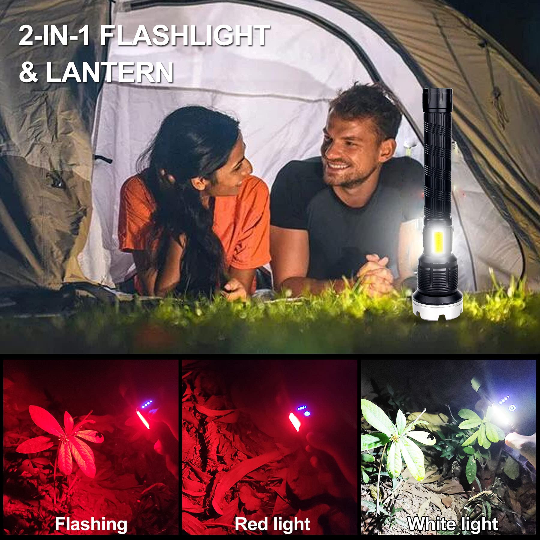 🔥Last Day 70% OFF🏠XHP90-LED Rechargeable Tactical Laser Flashlight-Buy 2 Free Shipping