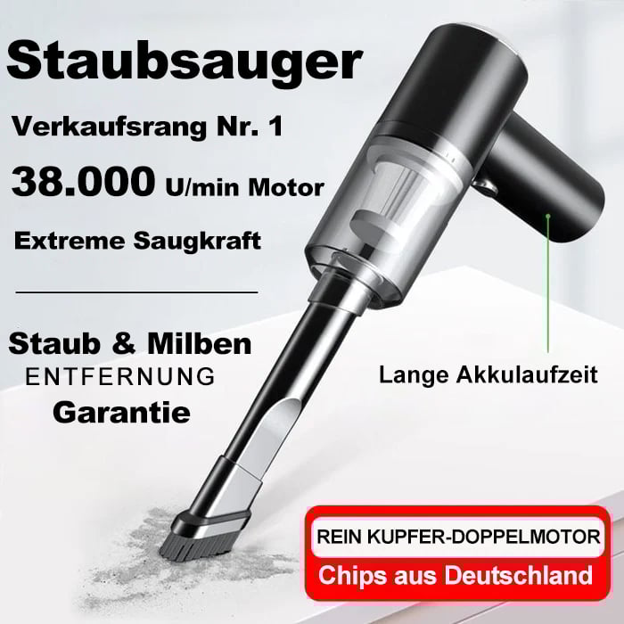 🔥Letzter Tag 49% Rabatt - Leistungsstarker kabelloser Autostaubsauger