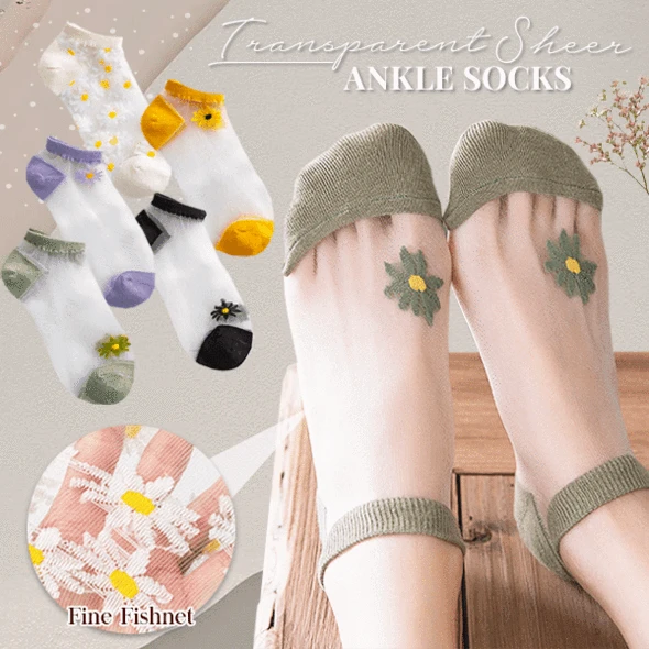 (🌈NEW YEAR SALE - 50% OFF)2022 New Style Translucent Daisy Socks