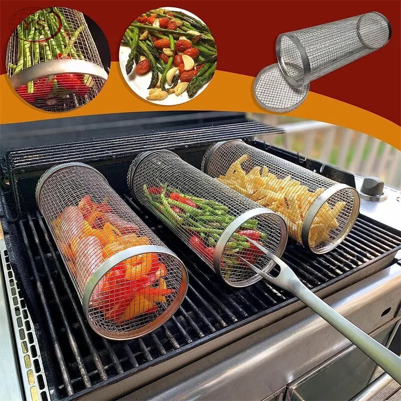 (🎄EARLY CHRISTMAS SALE - 50% OFF) 🎁Rolling Grilling Basket