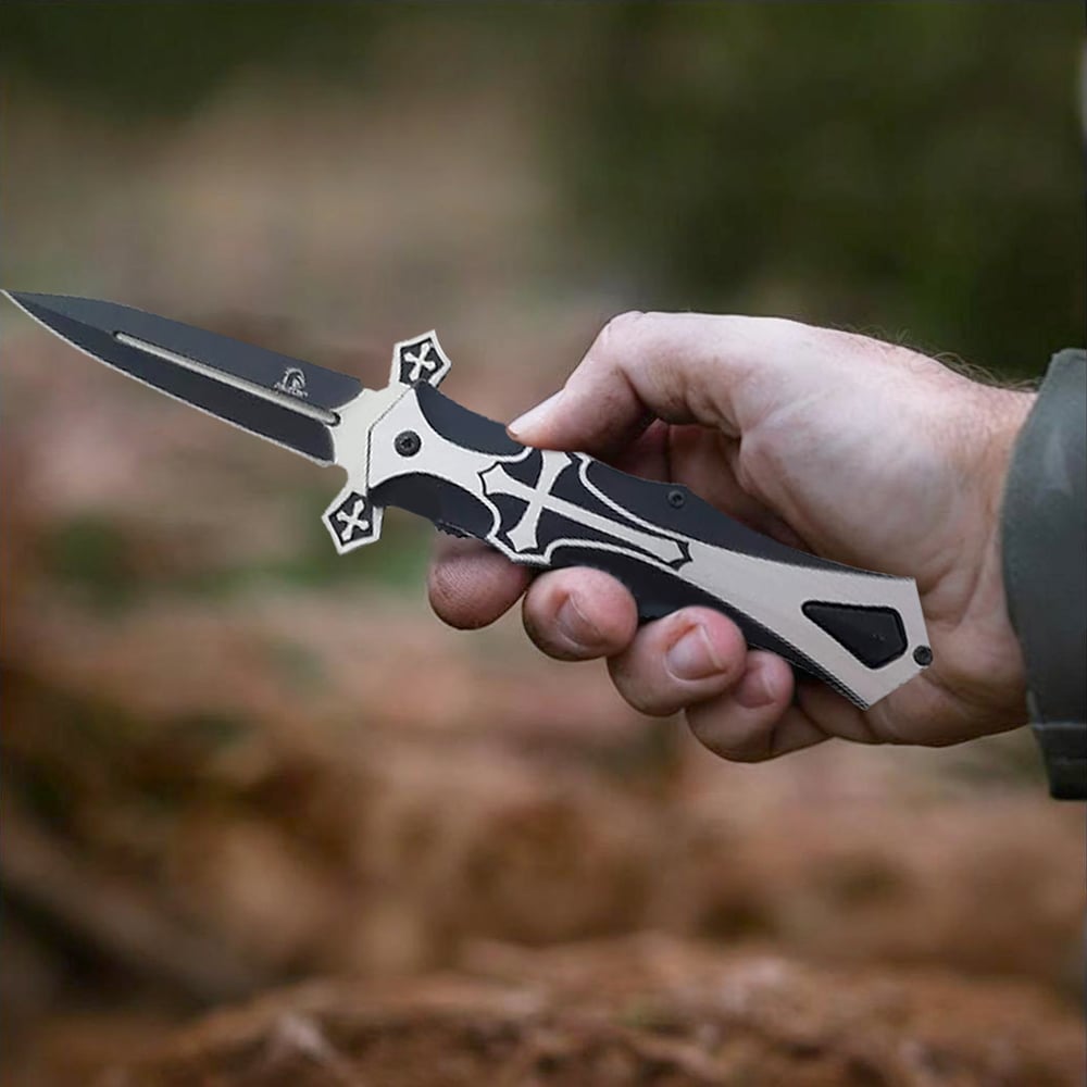 Spring-assisted folding knife. Perfect for hunting, camping.