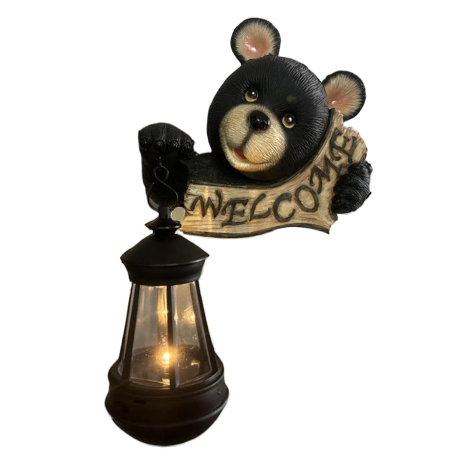 🔥This Week's Special Offer 49% OFF - 🎁Black Bear Statue with Solar light