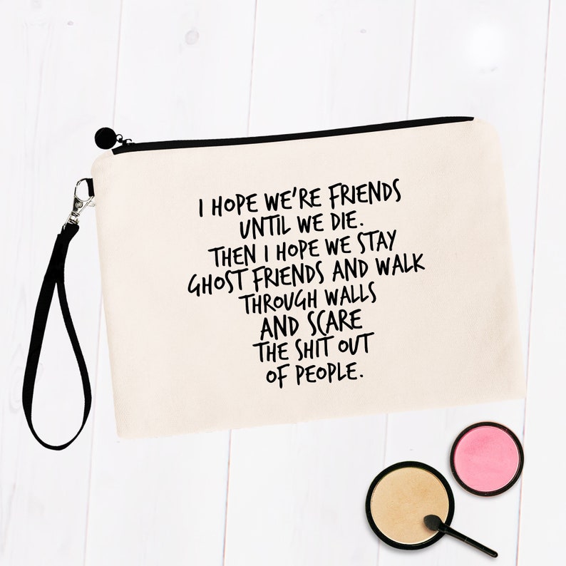 (Last Day Promotion - 50% OFF) Ghost Friends Cosmetic Bag(🎁Best Friend Gifts), BUY 2 FREE SHIPPING
