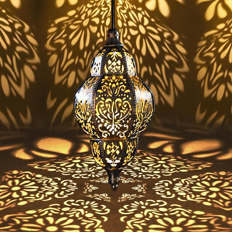 Hanging Solar Moroccan Lantern Outdoor Decoration