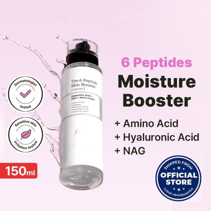 Serum Booster Kulit 6 Peptida Mencerah, Membersih, Kolagen, Booster Wajah, Kesan pada Kulit, Serum Kulit