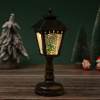 🎄Christmas Tree Night Light | Northlight Lighted Musical Snowman Snowing Black Christmas Street Lamp