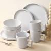 Stone Lain Coupe Dinnerware Set, Service For 4, Black Matte