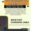 3 in 1 GaN Charger,Scalable 80W MAX fast charger module with Type-C cable and 2 USB ports