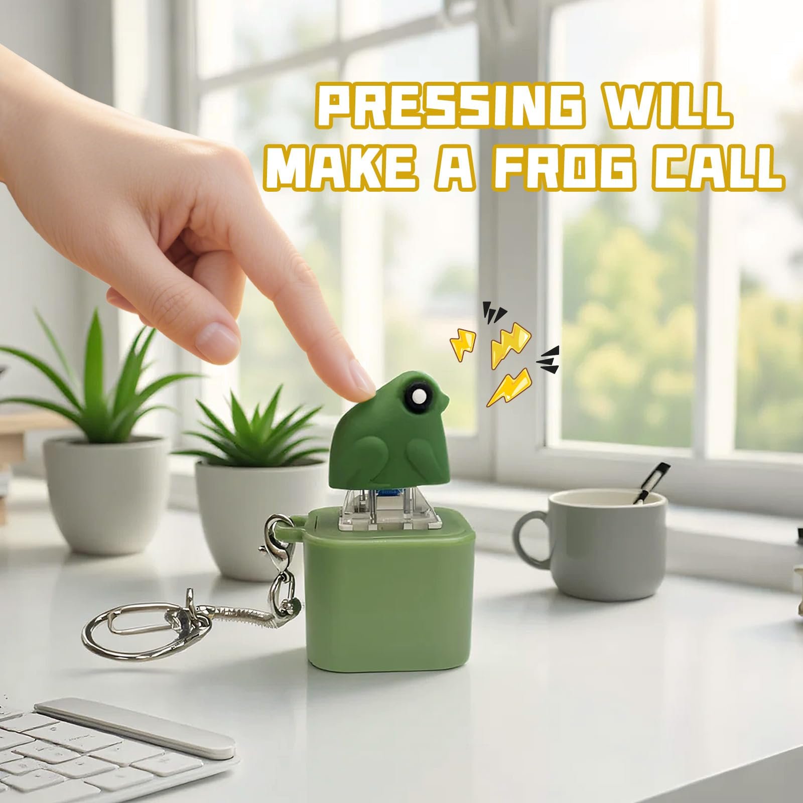 ⏰LAST DAY SALE 50% OFF💥Rechargeable Frog Croaking Keychain