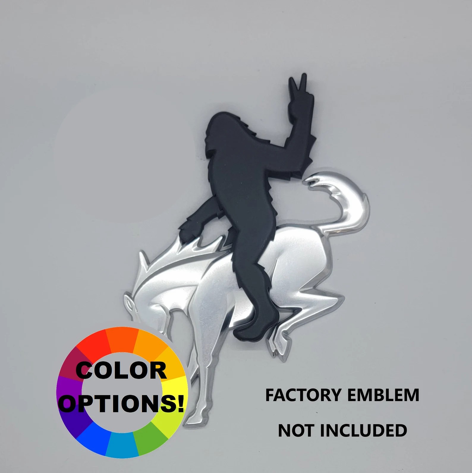 Sasquatch Peace Sign Emblem Addon