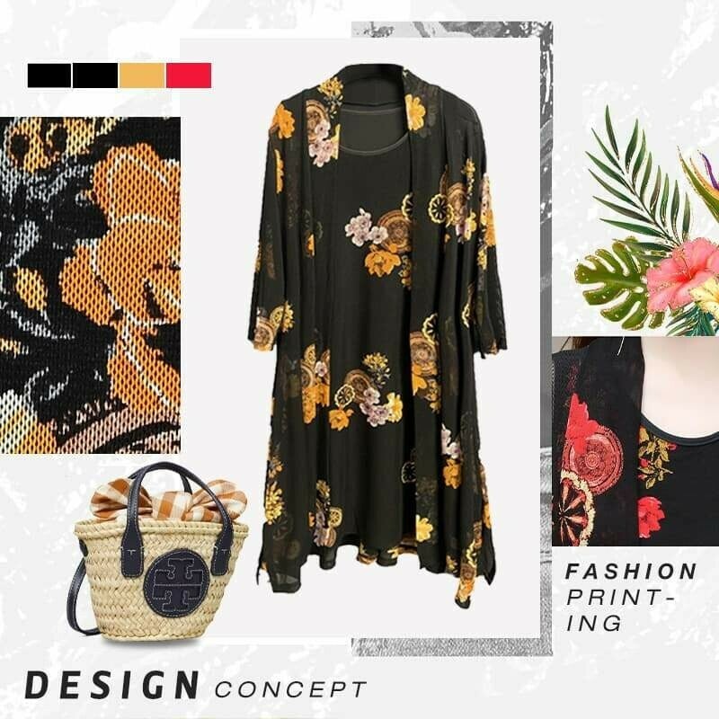 (🔥2024 NEW YEAR SALE) Womens Floral Print Dress