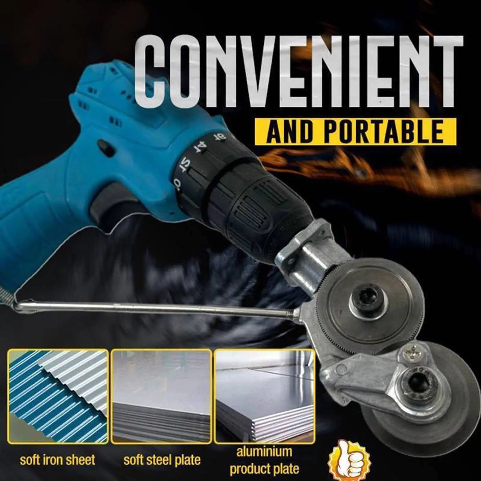 🎁CHRISTMAS SALE - 49% OFF🎅Electric Drill Shears Attachment Cutter Nibbler-Buy 2 Free Shipping