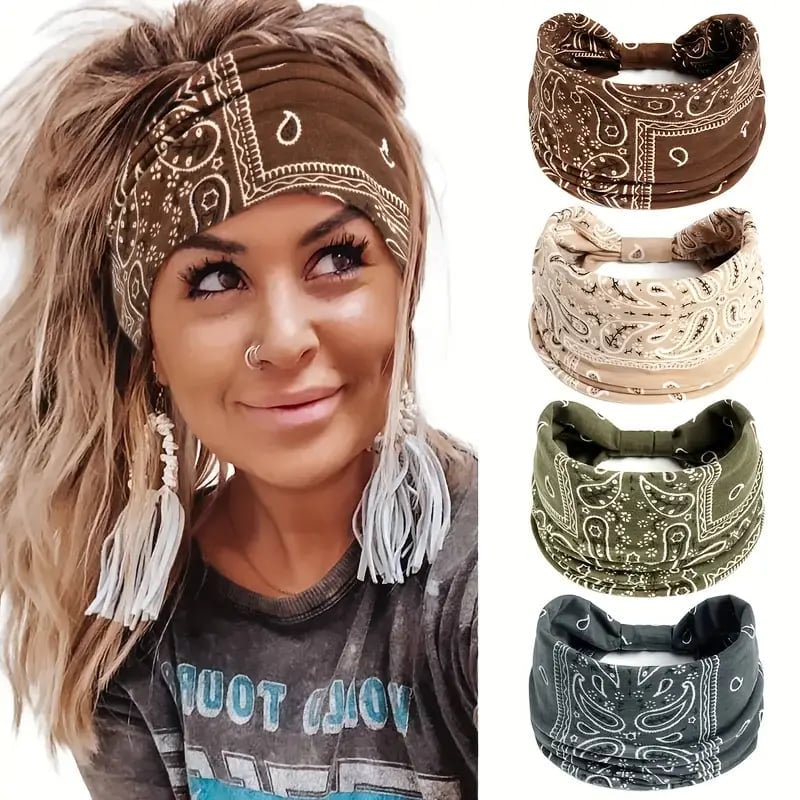 🔥Heißer Verkauf 49% Rabatt🥰Boho Paisley Printed Wide HeadBand