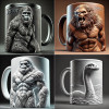 Mystical Legends Mugs Resin Decoration - From Myth to Reality