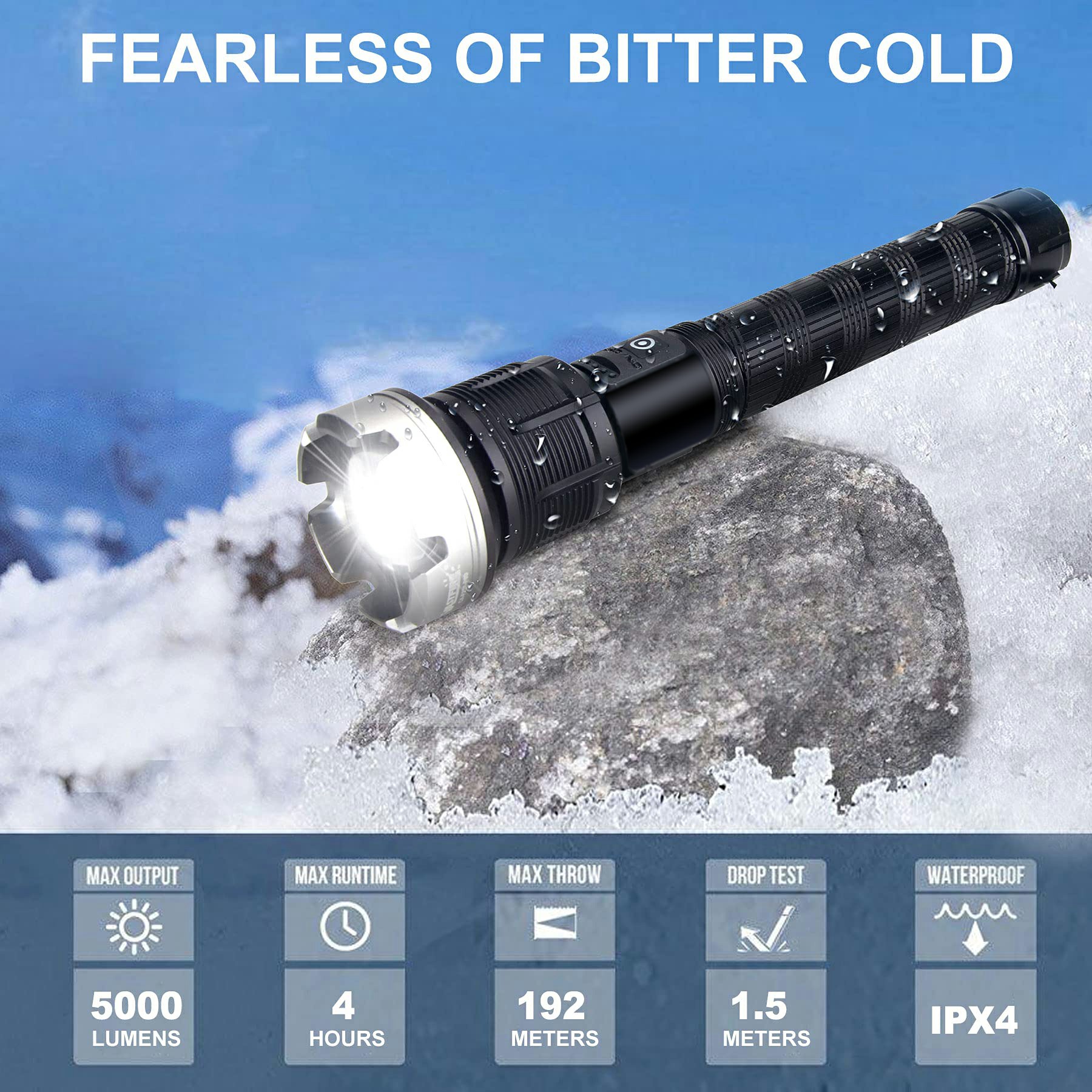 🔥Limited Time Sale 70% OFF🎉LED Rechargeable Tactical Laser Flashlight 90000 High Lumens-Buy 2 Free Shipping