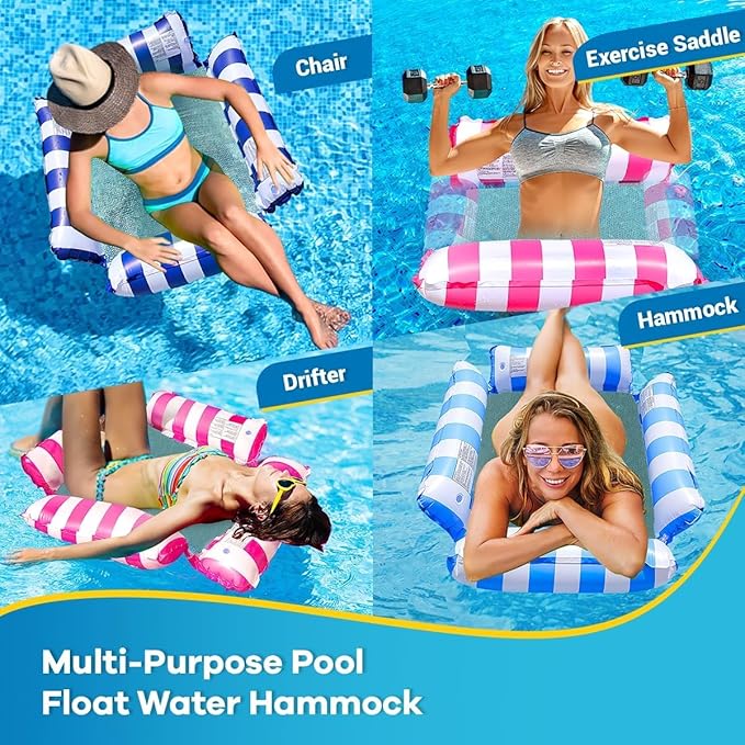 🔥Last Day Promotion 50% OFF🔥Inflatable & Foldable Mesh Pool Float, Pool Hammock Floaties Toy