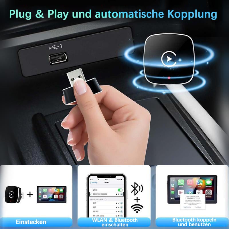 🔥Letzter Tag 50% RABATT-Kabelloser Carplay-Adapter für iPhone/Android