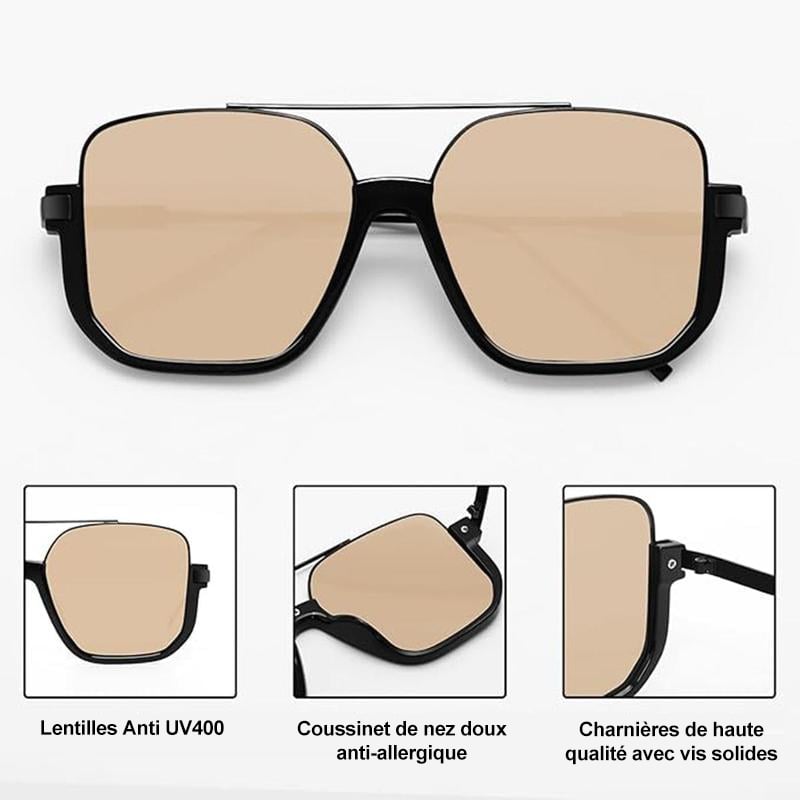 😍Lunettes de soleil aviateur rétro unisexes à verres teintés, tendance et faciles à assortir