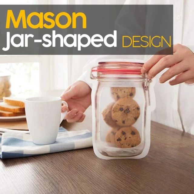 (🌲Early Christmas Sale- SAVE 48% OFF)Reusable Mason Bottle Ziplock Bags(BUY 2 GET 1 FREE NOW)