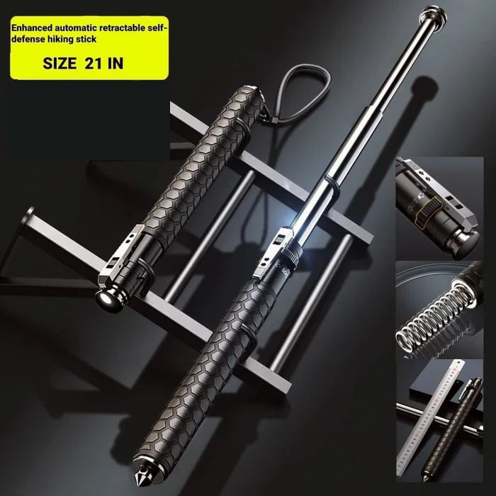 🔥Limited Time Sale 48% OFF🎉2023 Enhanced Automatic Retractable Self-defense Hiking Stick-Buy 2 Get Free Shipping