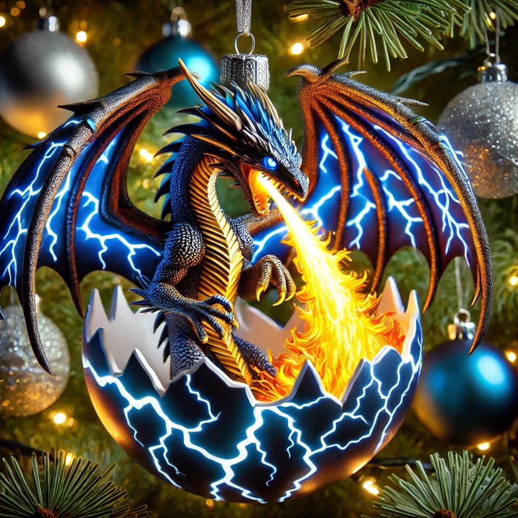 💥Christmas Sale 49% OFF -  🐉Elemental Dragon Christmas Ornament🎄