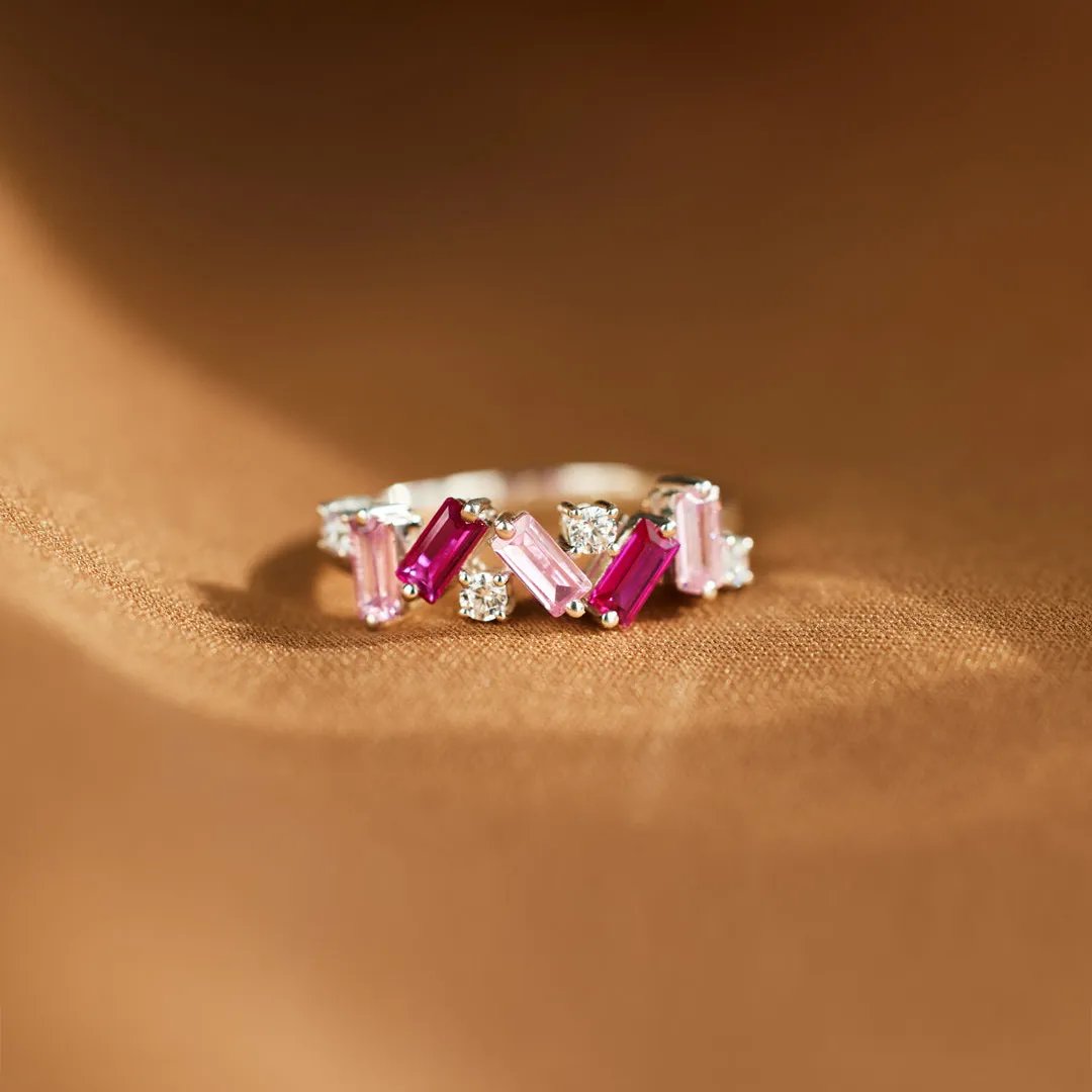 🎗️For Self - I Am Enough Pink Diamond Ring