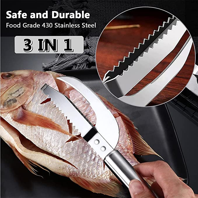 (🌲Early Christmas Sale- SAVE 48% OFF)3 In 1 Fish Scale Removal Knife(buy 2 get 1 free now)