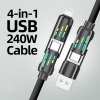 240W 4-in-1 USB C Cable