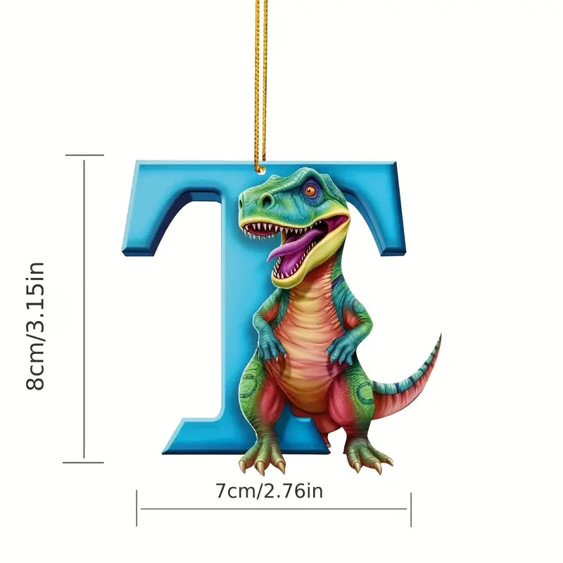 🔥Last Day Promotion - 70% OFF🎁🦖🦖Christmas Dinosaur Alphabet Ornaments🎁Customized By Your Choice Freely