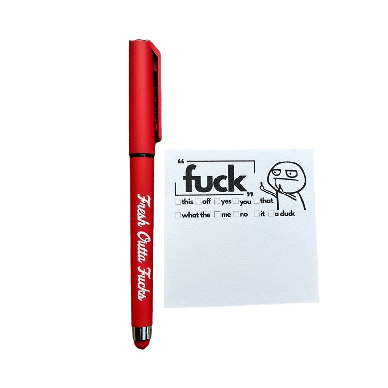 🌲Early Christmas Sale 50% Off🌲💝 Fresh Outta Fucks Pad and Pen