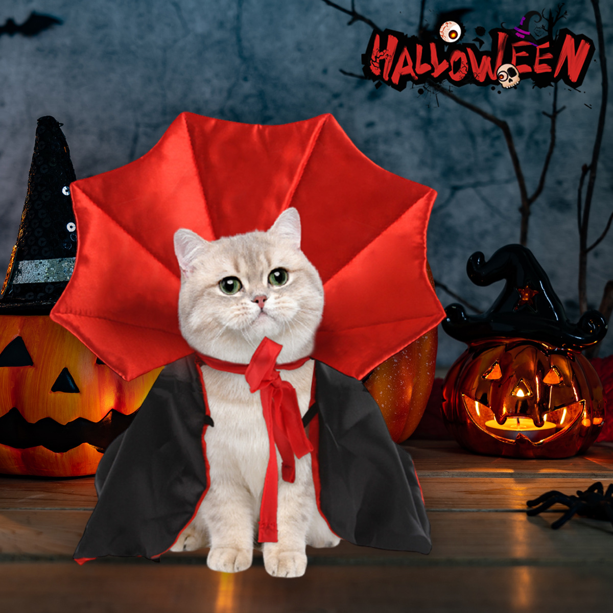 (🎃Early Halloween Sale - 50% OFF)🧛🧛Halloween Vampire Count Pet Cloak