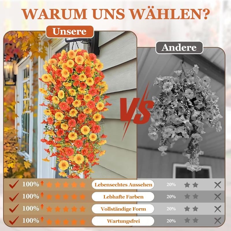 🔥Letzter Tag 50% Rabatt🌺UV Resistant Hanging Morning Glory for Fall Decor