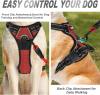 BARKBAY No Pull Dog Harness Front Clip Heavy Duty Reflective Easy Control Handle for Large Dog Walking(Black,L)