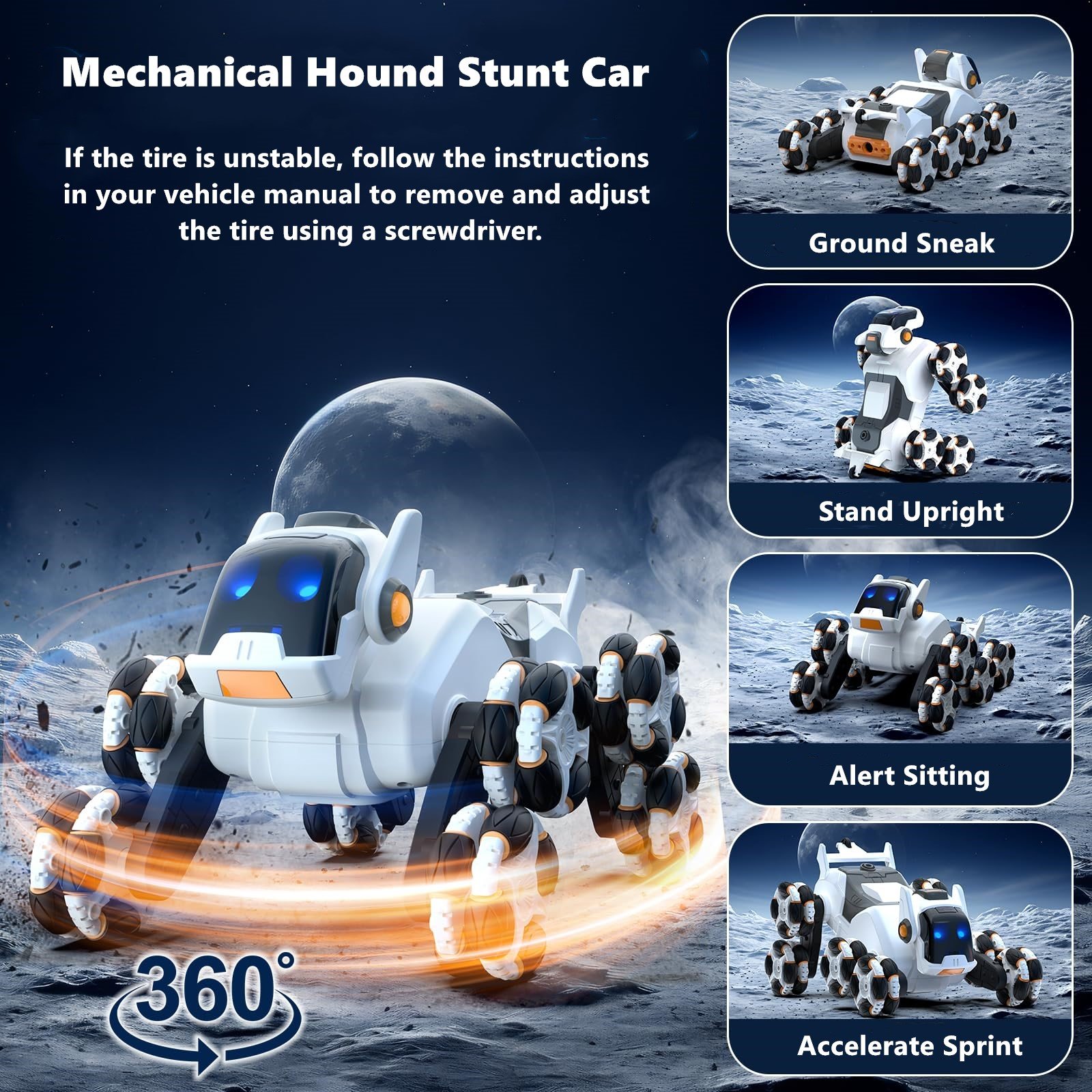 (🌲EARLY CHRISTMAS SALE - 49% OFF) 2024 New Mechanical Hound Stunt Car, 🔥BUY 2 FREE SHIPPING