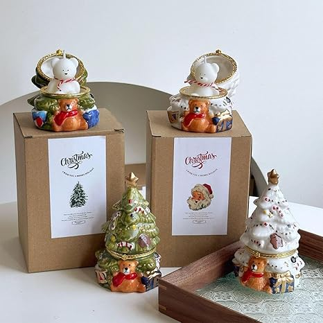 🎄🎅Christmas Presale - 49% -Handmade Christmas Tree Aroma Cute Bear Ceramic Decoration