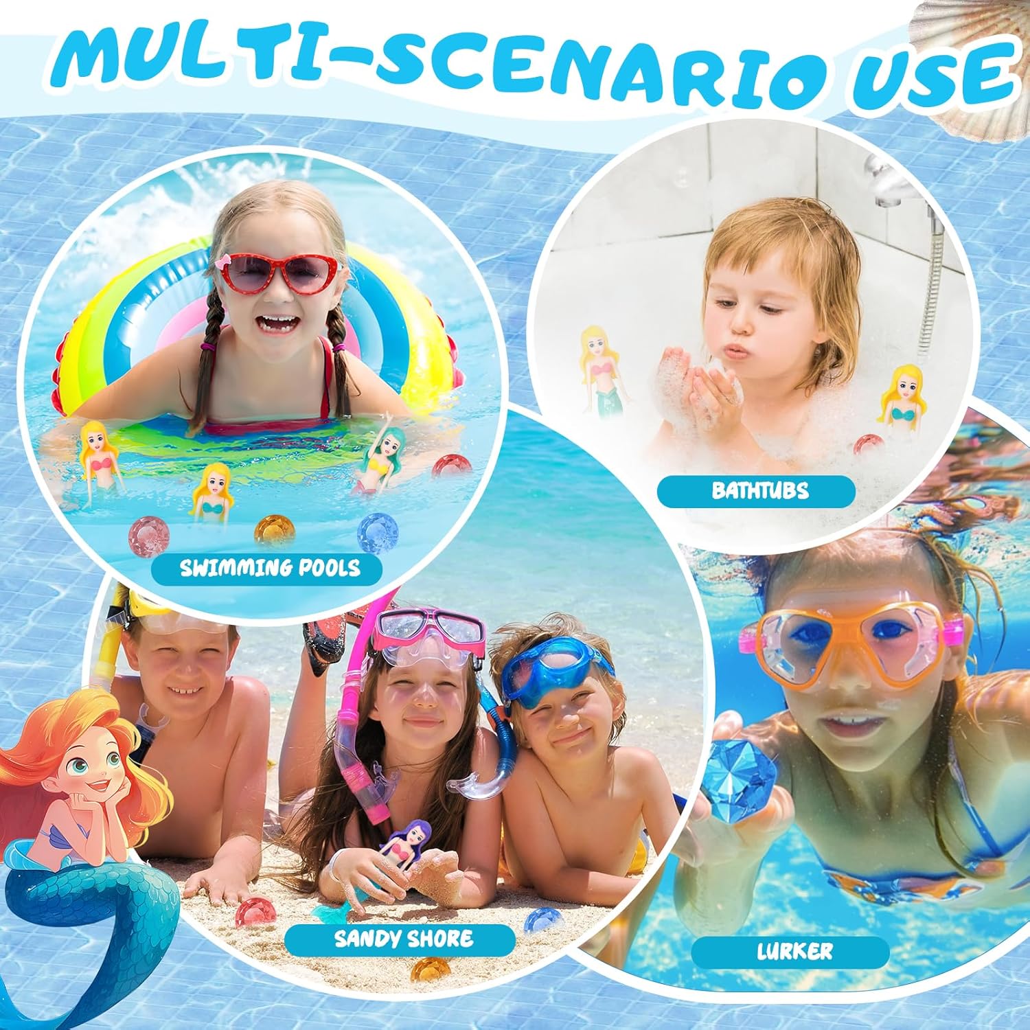 🔥Last Day Promotion 50% OFF🔥Mermaids Underwater Diving Pool Toys