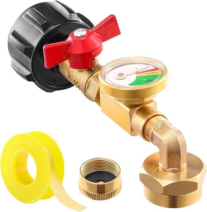 LAST DAY PROMOTION SAVE 49%🔥 Top-Rated Propane Refill Elbow Adapter with Tank Gauge