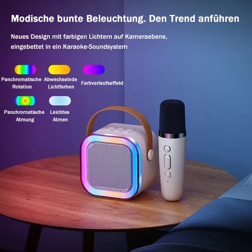 🎁Letzter Tag - 49 % Rabatt🎵Mini-Karaoke-Maschine mit kabellosen Mikrofonen