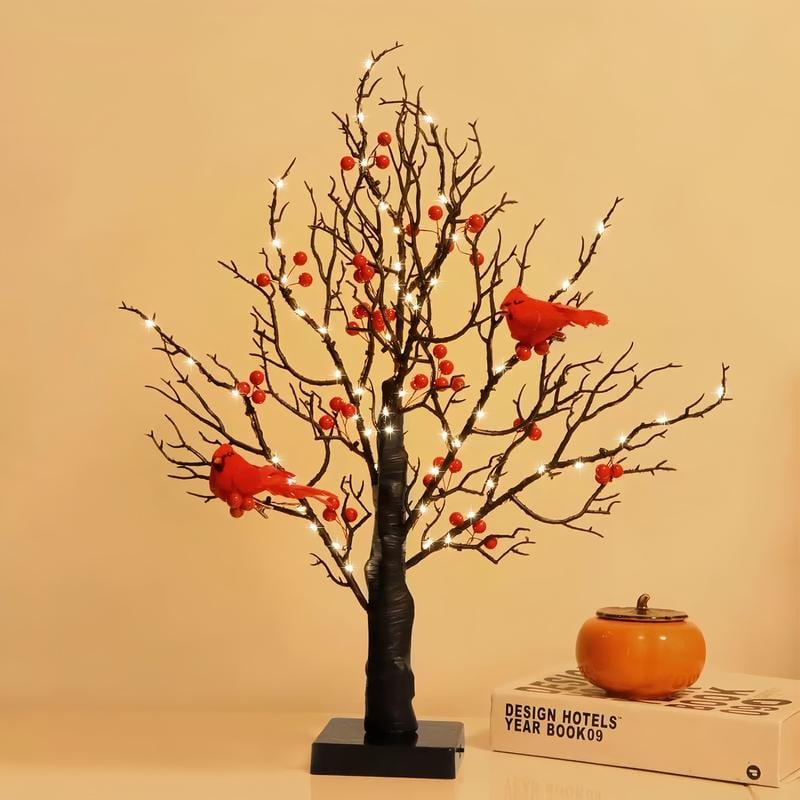 🎄TikTok Christmas Sale -70% OFF🐦Vintage Glowing Tree with Cardinals