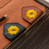 𝐈𝐃𝐎𝐋𝐈𝐙𝐄𝐈𝐍𝐋𝐀𝐘® Sunflower Embroidery Magnetic Leather Bookmark | Handcraft Gift